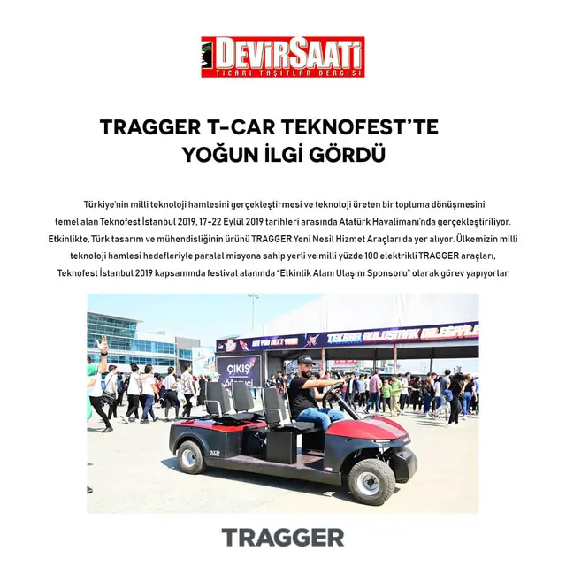 Devir Saati — TEKNOFEST'te TRAGGER standı basın kupürü
