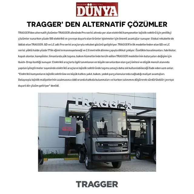 Dünya — Alternatif elektrikli araç çözümleri basın kupürü
